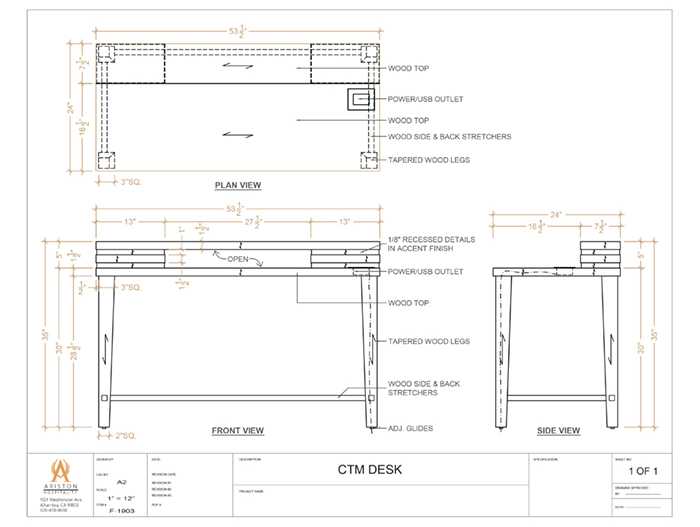 Desk CAD Drawing