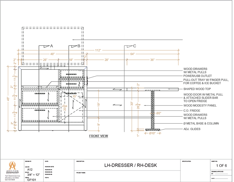 Dresser CAD Drawing
